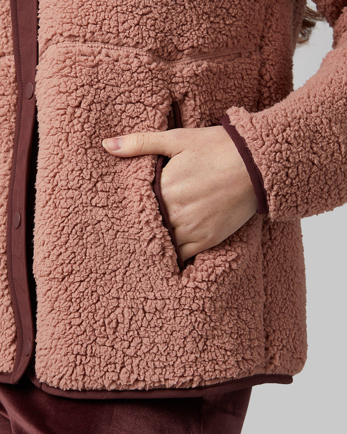WOMEN'S COZY SHERPA SNAP JACKET