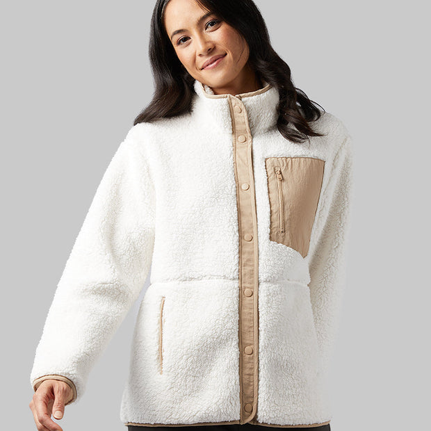 WOMEN'S COZY SHERPA SNAP JACKET