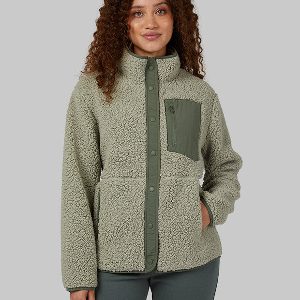 WOMEN'S COZY SHERPA SNAP JACKET