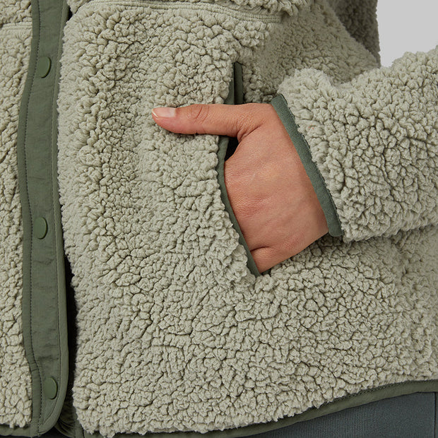 WOMEN'S COZY SHERPA SNAP JACKET