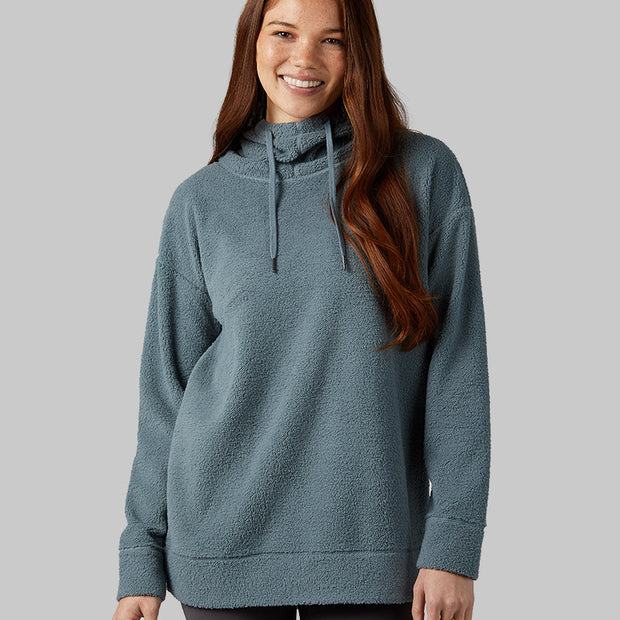 WOMEN'S SHORTHAIR SHERPA PULLOVER HOODIE