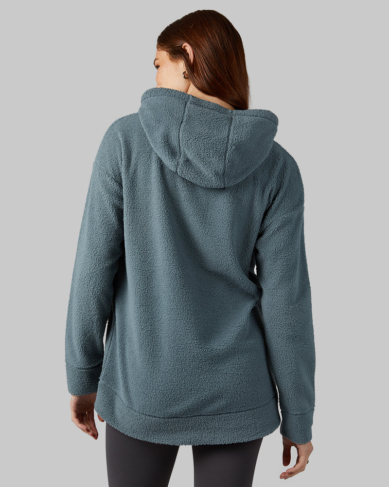 WOMEN'S SHORTHAIR SHERPA PULLOVER HOODIE