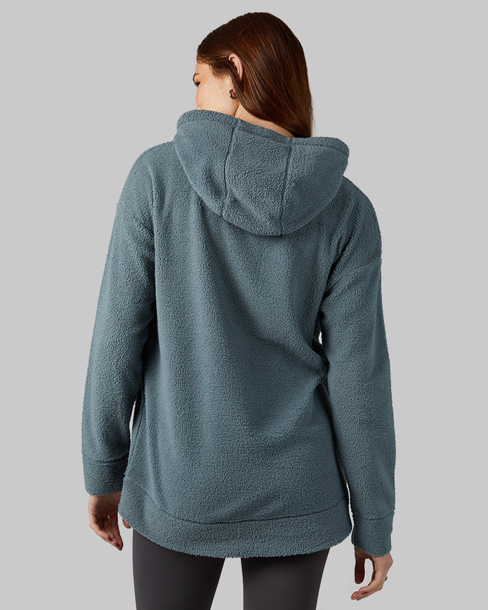 WOMEN'S SHORTHAIR SHERPA PULLOVER HOODIE