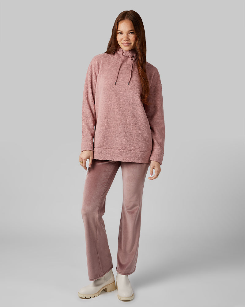 WOMEN'S SHORTHAIR SHERPA PULLOVER HOODIE
