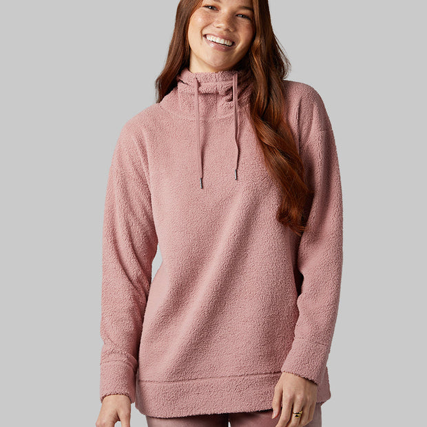 WOMEN'S SHORTHAIR SHERPA PULLOVER HOODIE