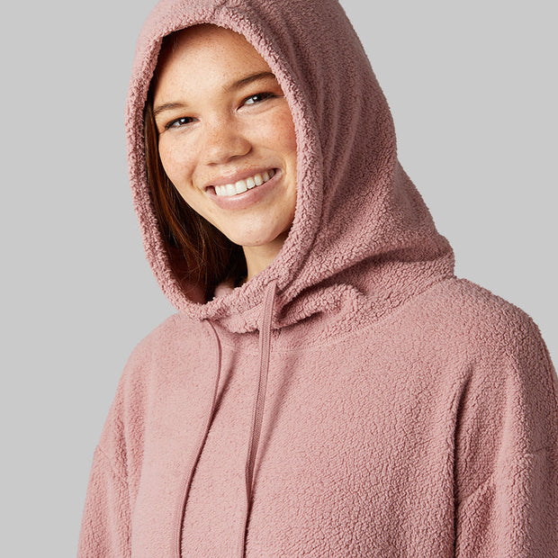WOMEN'S SHORTHAIR SHERPA PULLOVER HOODIE