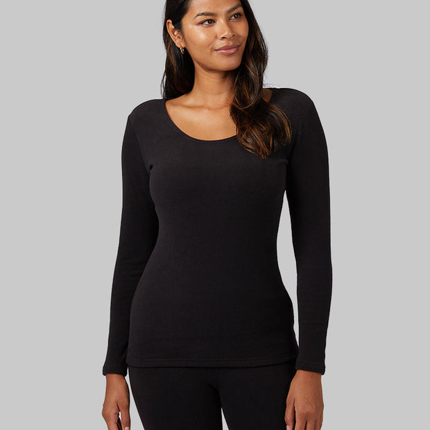 WOMEN'S HEAVYWEIGHT FLEECE BASELAYER SCOOP TOP