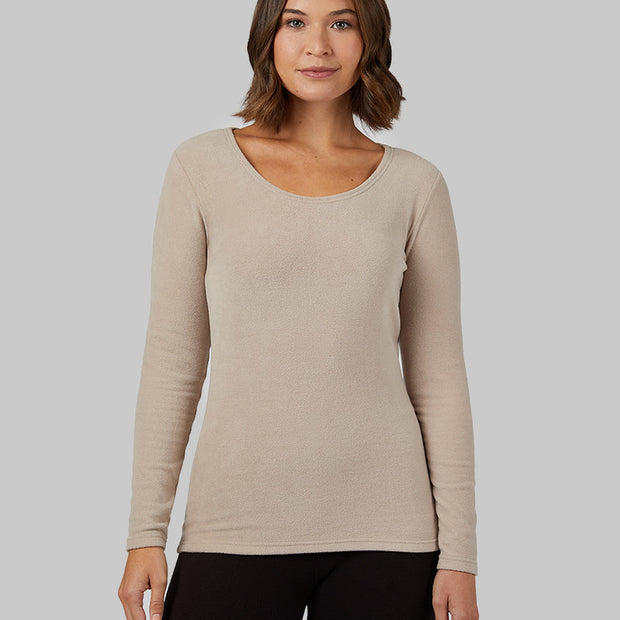 WOMEN'S HEAVYWEIGHT FLEECE BASELAYER SCOOP TOP