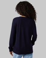 WOMEN'S SOFT SWEATER KNIT VNECK TOP