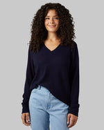 WOMEN'S SOFT SWEATER KNIT VNECK TOP