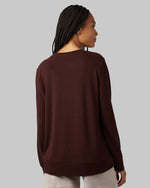 WOMEN'S SOFT SWEATER KNIT VNECK TOP