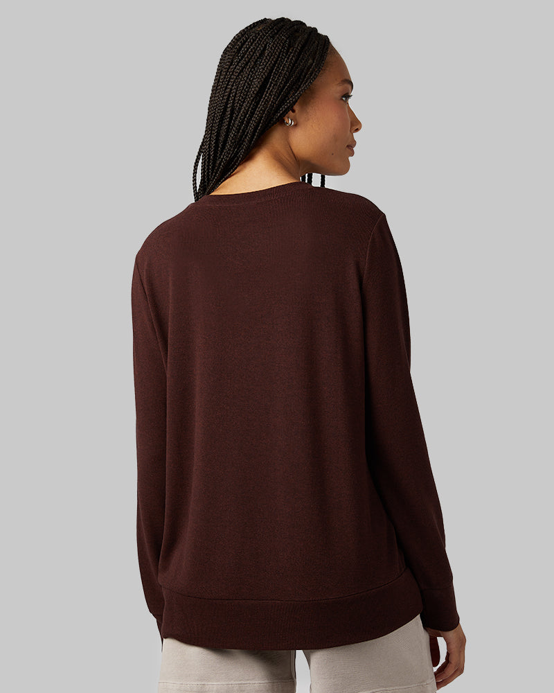 WOMEN'S SOFT SWEATER KNIT VNECK TOP