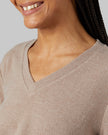 WOMEN'S SOFT SWEATER KNIT VNECK TOP