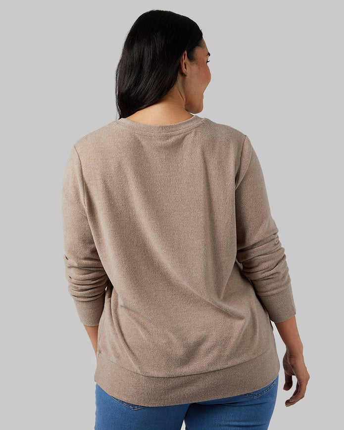 WOMEN'S SOFT SWEATER KNIT VNECK TOP