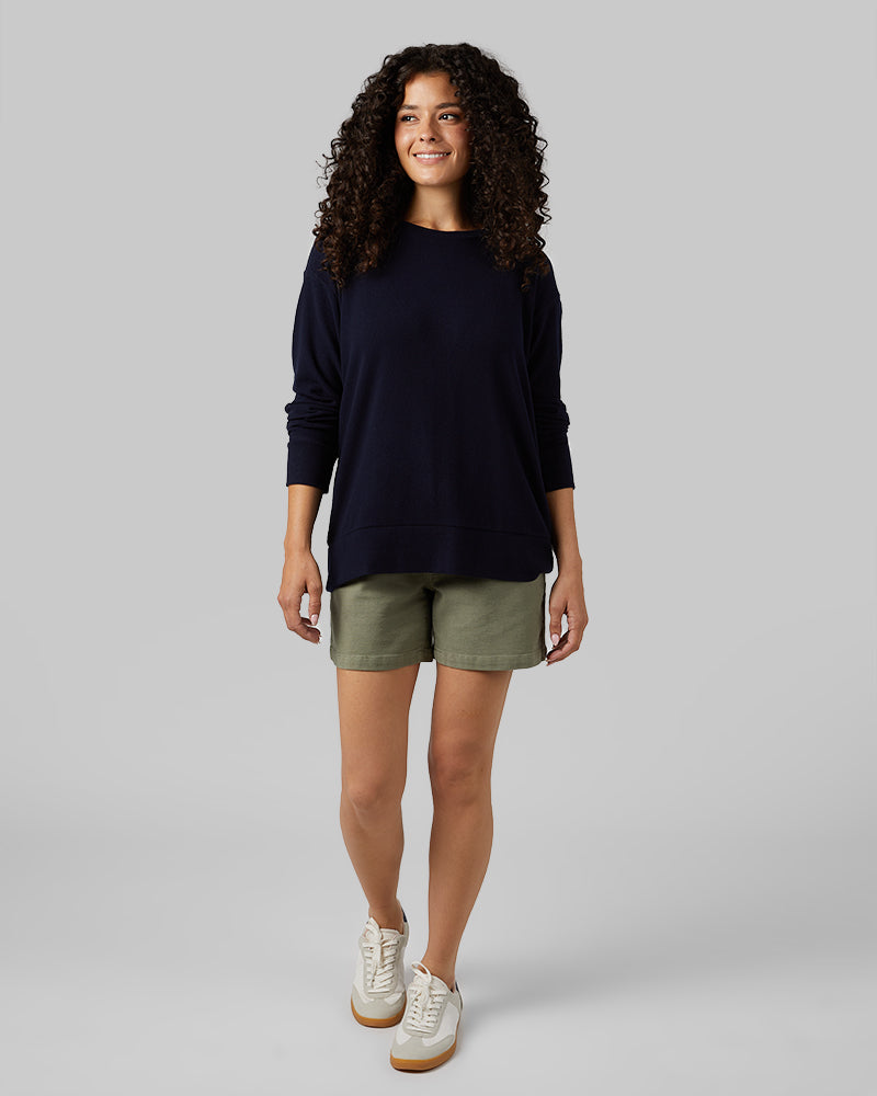 WOMEN'S SOFT SWEATER KNIT CREW TOP