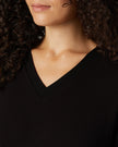 WOMEN'S SOFT SWEATER KNIT VNECK DRESS