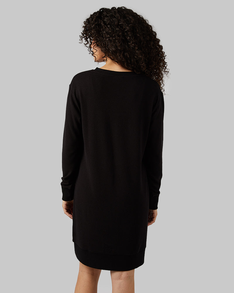 WOMEN'S SOFT SWEATER KNIT VNECK DRESS