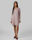 WOMEN'S SOFT SWEATER KNIT VNECK DRESS
