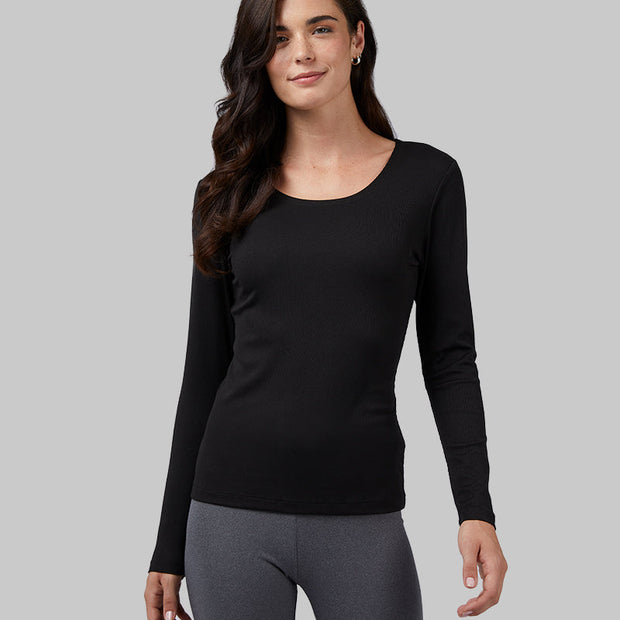 WOMEN'S SOFT RIB SCOOP TOP