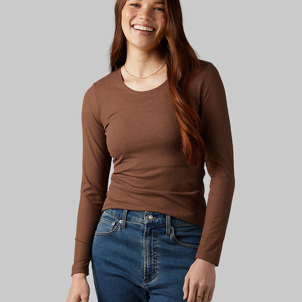 WOMEN'S SOFT RIB SCOOP TOP