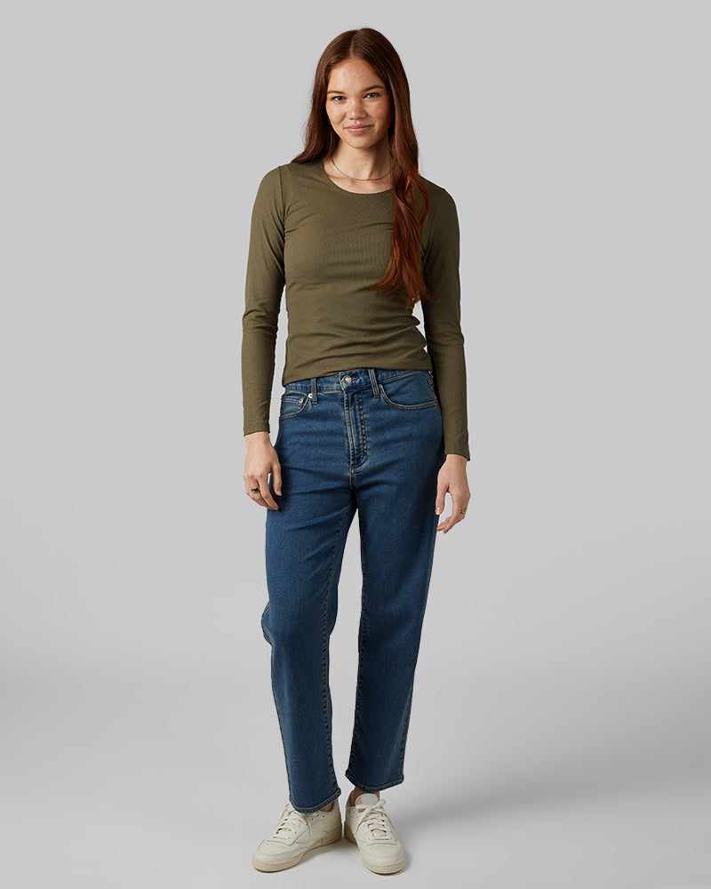 WOMEN'S SOFT RIB SCOOP TOP
