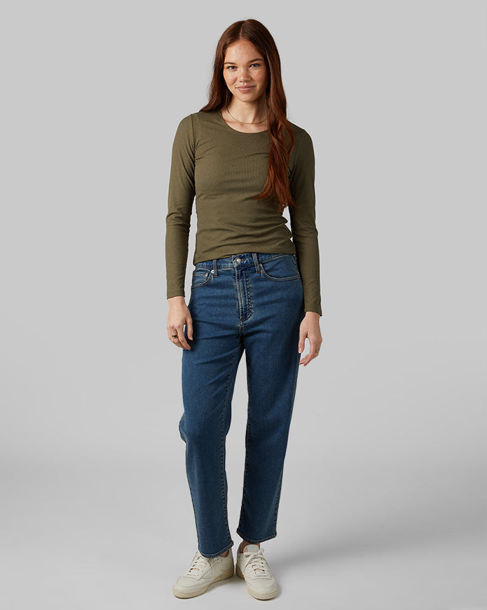 WOMEN'S SOFT RIB SCOOP TOP