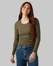 WOMEN'S SOFT RIB SCOOP TOP