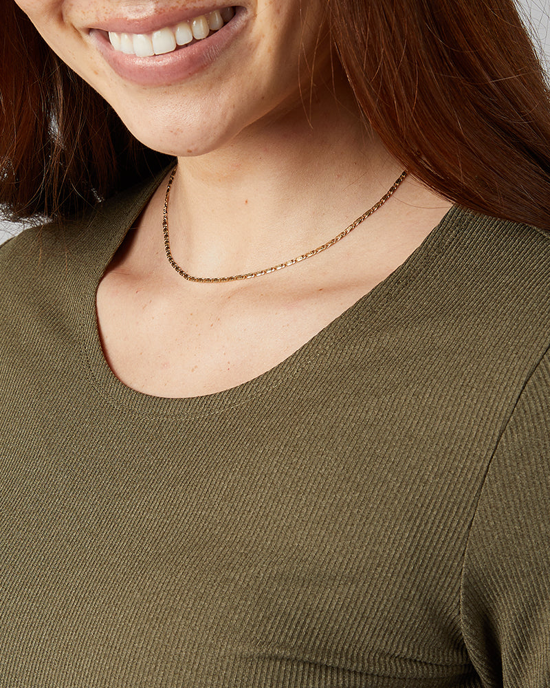 WOMEN'S SOFT RIB SCOOP TOP