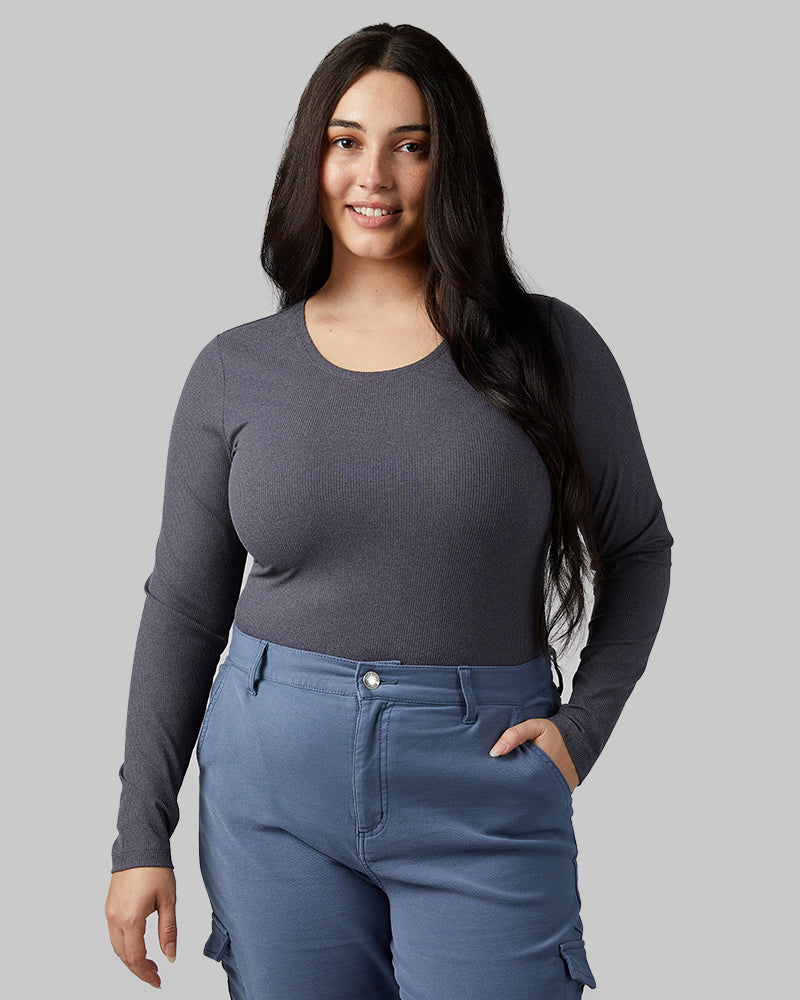 WOMEN'S SOFT RIB SCOOP TOP
