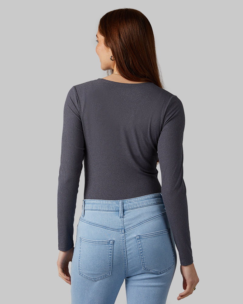 WOMEN'S SOFT RIB SCOOP TOP
