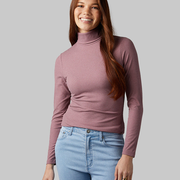 WOMEN'S SOFT RIB TURTLENECK