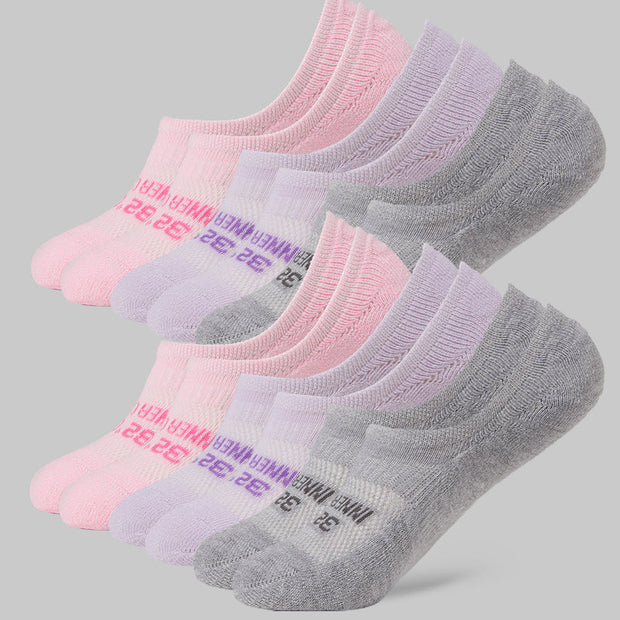 WOMEN'S 6-PACK COOL COMFORT NO SHOW SOCKS