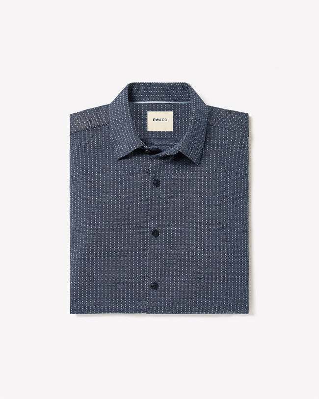 Slim-Fit Knit-Like Dress Shirt