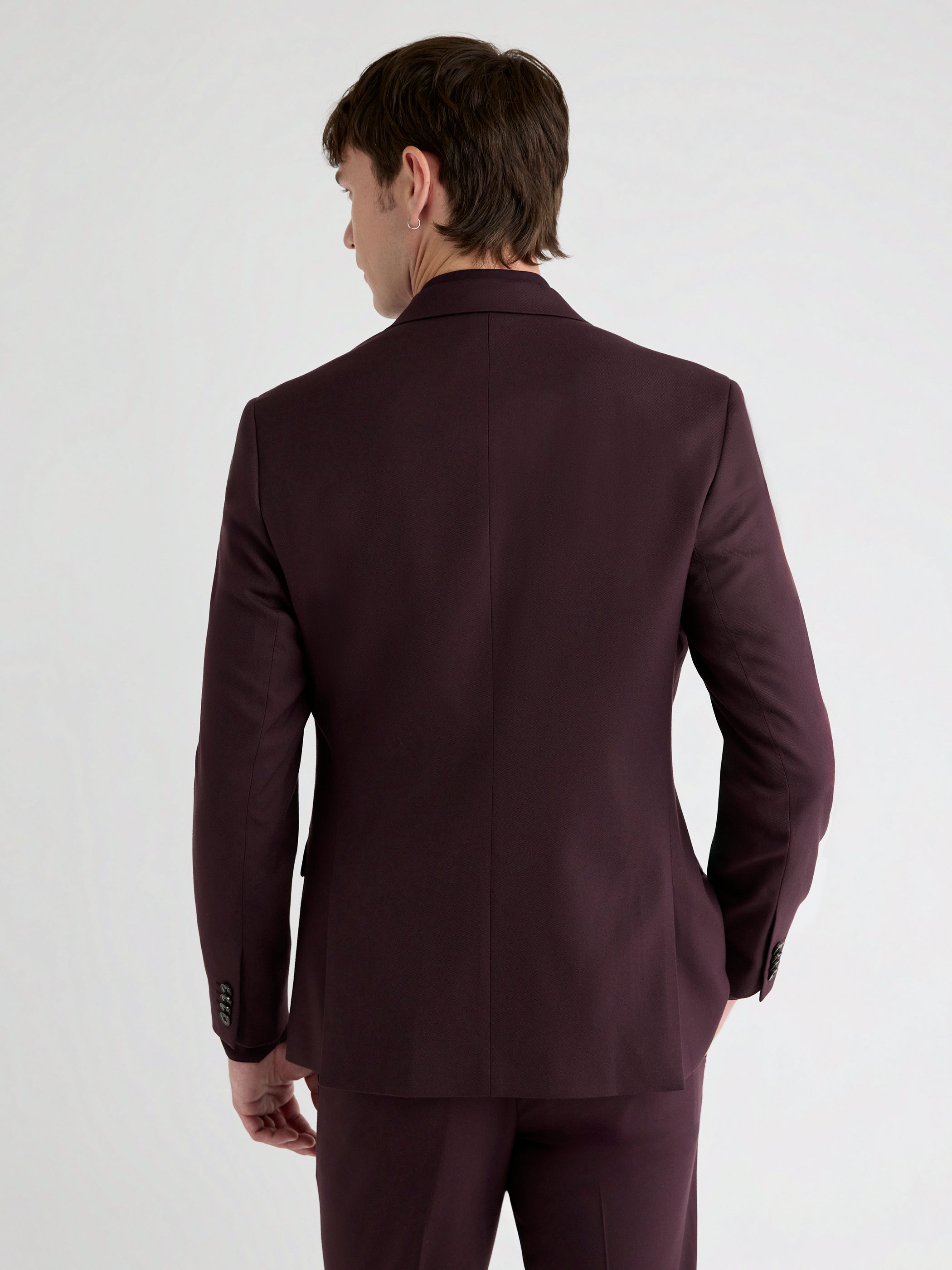 Slim-Fit Fig Suit Blazer