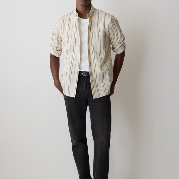 Short-Sleeve Crew-Neck Ribbed Tee