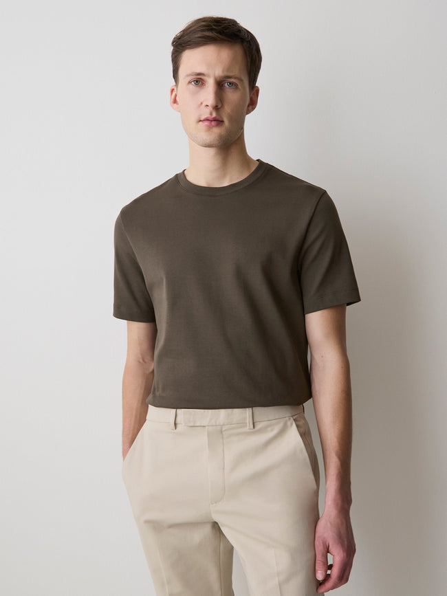 Solid Short-Sleeve Crew-Neck Tee