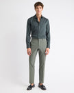 Slim-Fit Solid Cotton Modal Dress Shirt