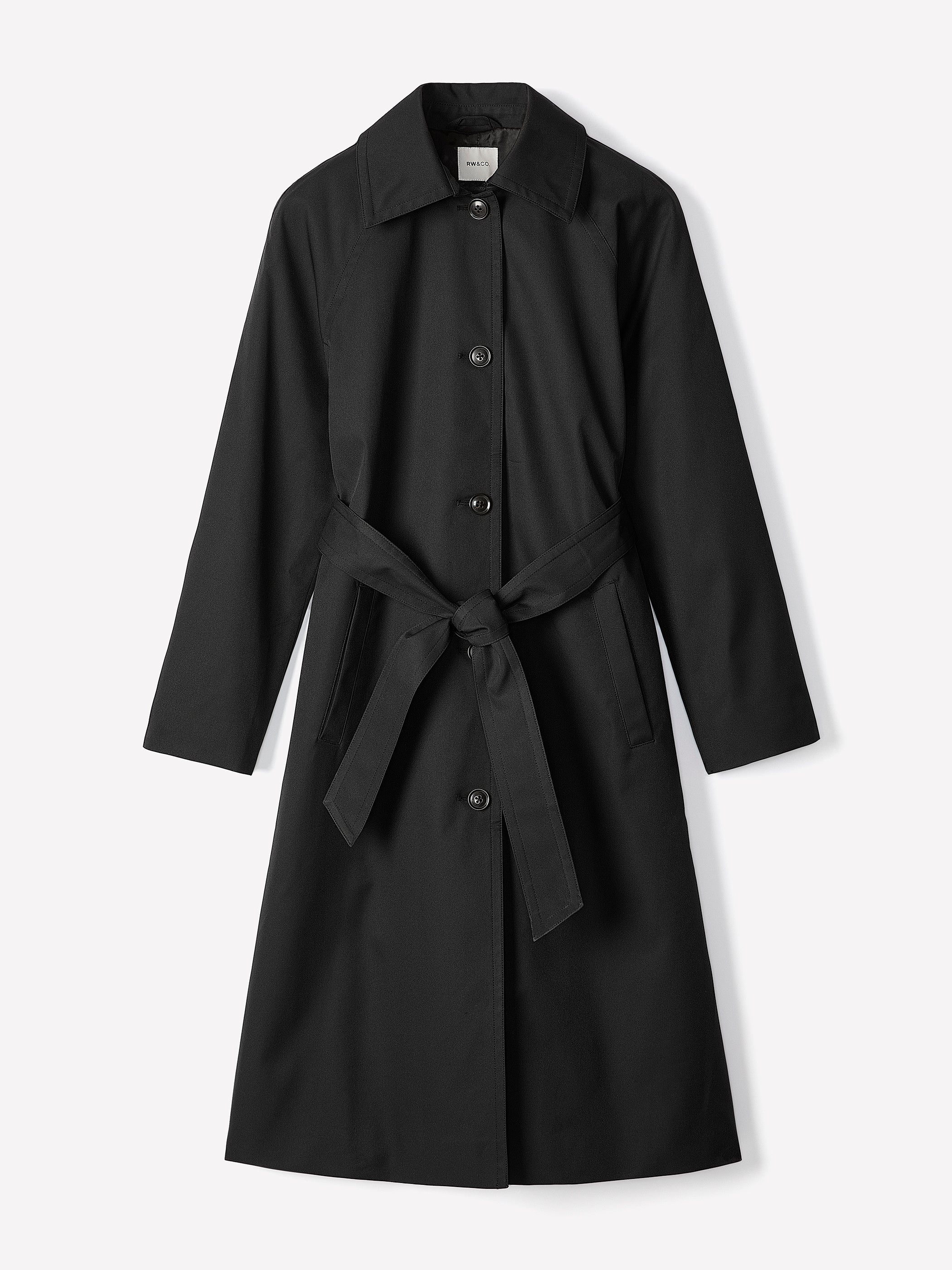 Twill Trench Coat with Removable Belt