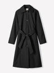 Twill Trench Coat with Removable Belt