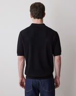 Cotton Short-Sleeve Polo with Johnny Collar