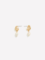Earrings with Freshwater Pearl Pendants