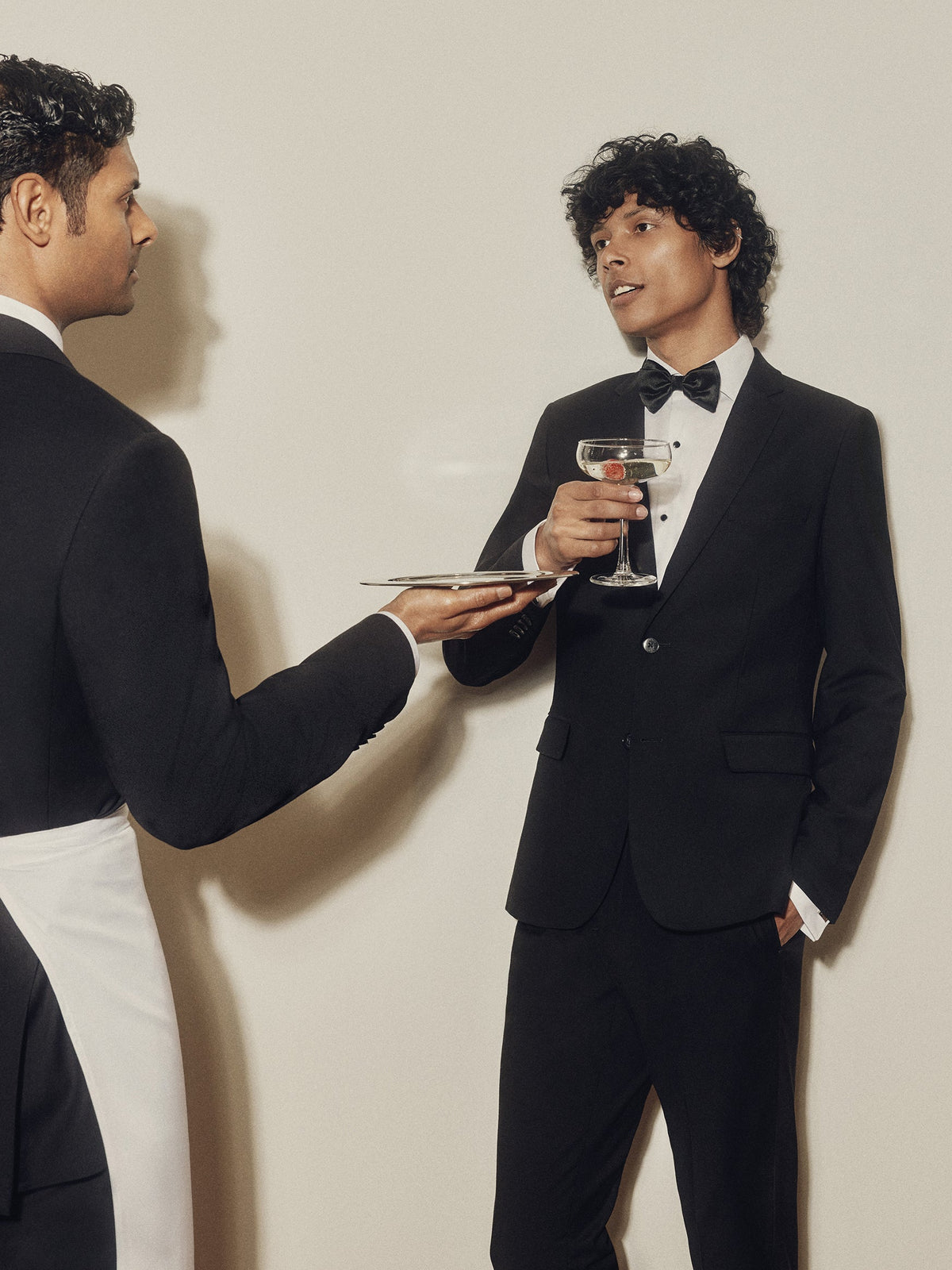 White Tailored Fit Tuxedo Shirt with French Cuffs