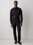 Slim-Fit Solid Supima (R) Cotton Twill Dress Shirt