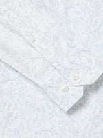 Slim-Fit Twill Dress Shirt with Floral Pattern