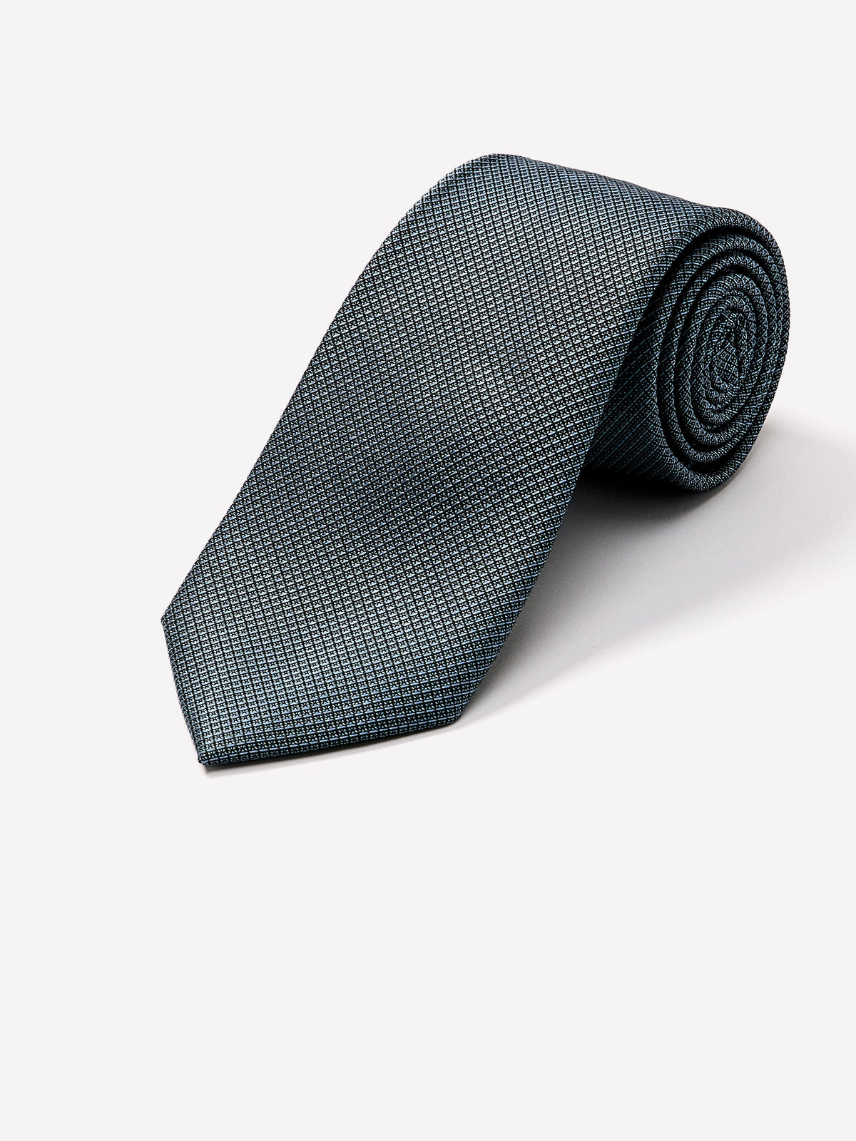Solid Regular Textured Tie - Blue Mirage