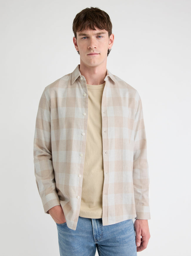 Regular-Fit Plaid Flannel Shirt