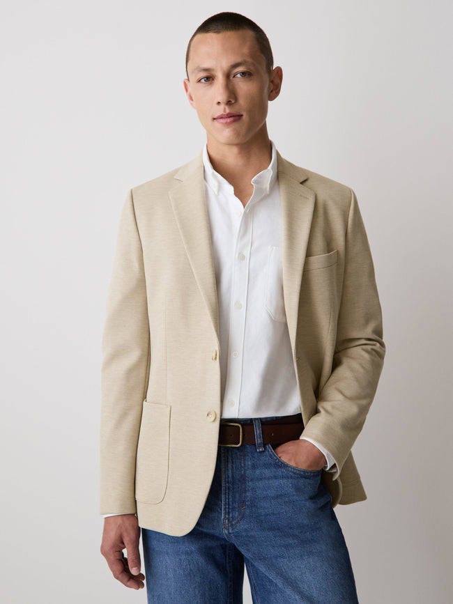 Slim Fit Knit Blazer