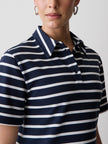 Striped Short-Sleeve Polo Dress