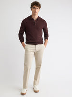 Long-Sleeve Polo Sweater