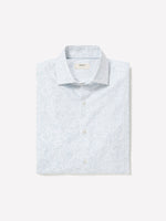 Slim-Fit Twill Dress Shirt with Floral Pattern
